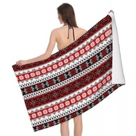 TOWEL Ukrajina ukrajinská červeno-čierna výšivka TOWEL Ukrajina ukrajinská červeno-čierna výšivka