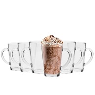 Hrnčeky na kávu Caffe latte macchiato, 6 ks, 300 ml, pohodlné poháre s uškom Hrnčeky na kávu Caffe latte macchiato, 6 ks, 300 ml, pohodlné poháre s uškom