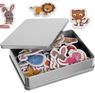 Chladnička MAGNETS MAGNET x40 ZVIERATKÁ pre deti x40 sada + plechovka DARČEK Chladnička MAGNETS MAGNET x40 ZVIERATKÁ pre deti x40 sada + plechovka DARČEK