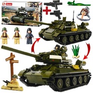 BLOKY ARMÁDNY TANK T-34-85 RUDY SU-100 +LEGO ZBRANE