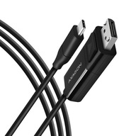 Konvertor/kábel USB-C -> DisplayPort 1,8 m RVC, Konvertor/kábel USB-C -> DisplayPort 1,8 m RVC,