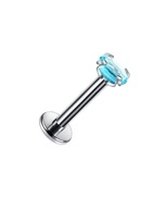 PIERCING Náušnica Silver Labret s modrým zirkónom Lobe Helix 1,2/6/3 PIERCING Náušnica Silver Labret s modrým zirkónom Lobe Helix 1,2/6/3