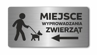 ZVIERATÁ OPUSTIŤ MIESTO vľavo | Doska z nehrdzavejúcej ocele ZVIERATÁ OPUSTIŤ MIESTO vľavo | Doska z nehrdzavejúcej ocele