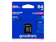 PAMÄŤOVÁ KARTA GOODRAM 64GB MICRO SD XC CLASS 10 PAMÄŤOVÁ KARTA GOODRAM 64GB MICRO SD XC CLASS 10