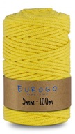 Spletená struna PRE MACRAME SVETLO ŽLTÁ 100m 5mm Spletená struna PRE MACRAME SVETLO ŽLTÁ 100m 5mm