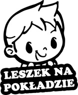 Nálepka LESZEK IN THE CAR do auta 18x15 farieb Nálepka LESZEK IN THE CAR do auta 18x15 farieb