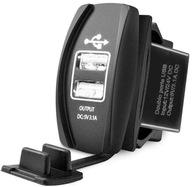 USB 5V 3.1A ZÁSUVKOVÁ 12V PANELOVÁ NABÍJAČKA B USB 5V 3.1A ZÁSUVKOVÁ 12V PANELOVÁ NABÍJAČKA B