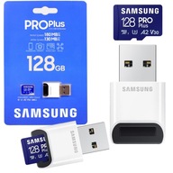Samsung Pro PLUS 2023 microSDXC CARD 128GB UHS-I U3 + čítačka pamäťových kariet Samsung Pro PLUS 2023 microSDXC CARD 128GB UHS-I U3 + čítačka pamäťových kariet