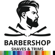 Dekoratívna nálepka na stenu do salónu BARBER SHOP KADERNÍK 44x48 Dekoratívna nálepka na stenu do salónu BARBER SHOP KADERNÍK 44x48