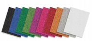Vlnitá lepenka 10 farieb GLITTER a4 Vlnitá lepenka 10 farieb GLITTER a4