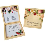 Krabička na vianočné pohľadnice s prianím, oblátka, 4 vzory