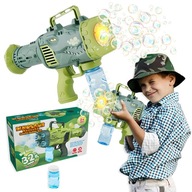 BUBBLE GUN BUBBLE STROJ AUTOMAT + TEKUTINY + kontajner DINOSAUR BUBBLE GUN BUBBLE STROJ AUTOMAT + TEKUTINY + kontajner DINOSAUR