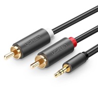 UGREEN AV102 Kábel 2x RCA (Cinch) jack 3,5 mm 5m (čierny)