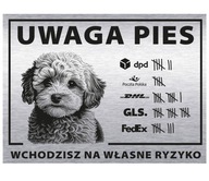Tablet 20x15 Pozor pre pes vstúpite svojím vlastným rizikovým kuriérom Bichon Tablet 20x15 Pozor pre pes vstúpite svojím vlastným rizikovým kuriérom Bichon