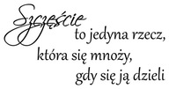 Samolepka na stenu s citátom Šťastie 50 cm Samolepka na stenu s citátom Šťastie 50 cm