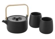 Keramická BLACK Set 500ml 2 hrnčeky s džbánom