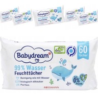 Babydream vlhčené obrúsky 99% voda 60ks x6 Babydream vlhčené obrúsky 99% voda 60ks x6