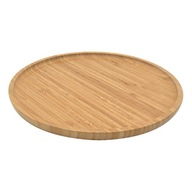 Guľatý drevený servírovací tanier 20 cm