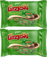 Goplana Grześki cukríky s orieškovou príchuťou v mliečnej čokoláde 1kg x2