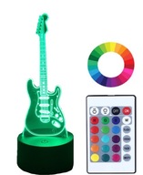 Nočná lampa s názvom 3D gravírovaná LED gitara Nočná lampa s názvom 3D gravírovaná LED gitara