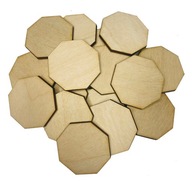 Drevený osemuholník polygónový set 7,5 cm 100 ks