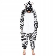 ZEBRA ONESIE PYŽAMÁ TEPLÁKOVÝ KOSTÝM KIGURUMI JEDNORÁZOVÉ L ZEBRA ONESIE PYŽAMÁ TEPLÁKOVÝ KOSTÝM KIGURUMI JEDNORÁZOVÉ L