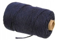 Macrame bavlnená šnúra 3mm 200m NÁMORNÍCKA MODRÁ Macrame bavlnená šnúra 3mm 200m NÁMORNÍCKA MODRÁ