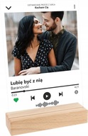 Darčekový rám Vaša fotografia text piesne Spotify