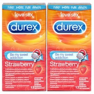 DUREX Strawberry Emoji 24 jahodových kondómov