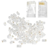 RJ45 konektorová koncovka UTP LAN krútených párových káblov, 1000 ks RJ45 konektorová koncovka UTP LAN krútených párových káblov, 1000 ks