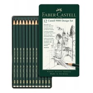 Súprava dizajnových ceruziek Faber-Castell 9000 12 kusov