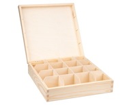 Čajový box Drevený čajový box so 16 mriežkami