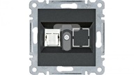 Lumina2 INTENSE RJ45 počítačová zásuvka UTP 5e čierna WL21 Lumina2 INTENSE RJ45 počítačová zásuvka UTP 5e čierna WL21