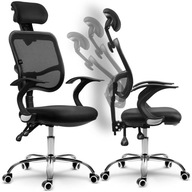 Mikrosieťovaná kancelárska stolička Sofotel Ryga, čierna