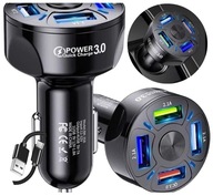 Výkon a rýchlosť: 4x USB PD QC 3.0 nabíjačka do auta + kábel ZDARMA Výkon a rýchlosť: 4x USB PD QC 3.0 nabíjačka do auta + kábel ZDARMA