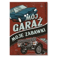 Plechový plagát s nápisom plagát pre garážovú dielňu Plechový plagát s nápisom plagát pre garážovú dielňu