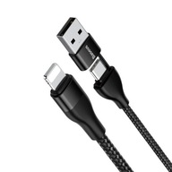 Kábel USB-C + USB to Lightning Baseus PD 18W 1m Kábel USB-C + USB to Lightning Baseus PD 18W 1m