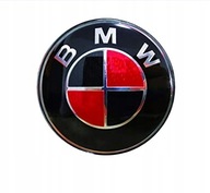 BMW 82mm červeno-čierna CARBON emblémová klapka kapoty