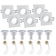 6x HALOGÉNOVÉ SVIETIDLO POHYBLIVÉ Štvorcové +6xGU10 stud 6x HALOGÉNOVÉ SVIETIDLO POHYBLIVÉ Štvorcové +6xGU10 stud