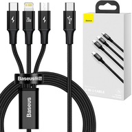 BASEUS KÁBEL 3v1 USB-C MICRO USB LIGHTNING PD 20W BASEUS KÁBEL 3v1 USB-C MICRO USB LIGHTNING PD 20W