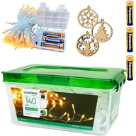 Vianočné osvetlenie, 140 LED batérií, vianočný stromček + ZADARMO Vianočné osvetlenie, 140 LED batérií, vianočný stromček + ZADARMO