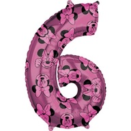 FÓLIOVÝ BALÓN ČÍSLO 6 MINNIE MOUSE 26'' 66cm FÓLIOVÝ BALÓN ČÍSLO 6 MINNIE MOUSE 26'' 66cm