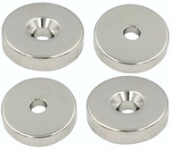 SILNÝ NEODYMOVÝ MAGNET 20x5 mm S OTVOROM 7,5/4,5 mm NA SKRUTKU 4 KUSY SILNÝ NEODYMOVÝ MAGNET 20x5 mm S OTVOROM 7,5/4,5 mm NA SKRUTKU 4 KUSY