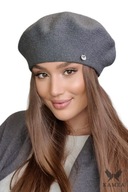 AFRAH hladká dámska baretka, grafitová farba, KAMEA