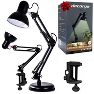 RETRO VINTAGE PODKRYSOVÁ STOLNÁ LAMPA, PEVNÁ, NASTAVITEĽNÁ + KLIP RETRO VINTAGE PODKRYSOVÁ STOLNÁ LAMPA, PEVNÁ, NASTAVITEĽNÁ + KLIP