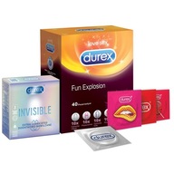 SET kondómov Durex Fun Explosion Invisible
