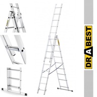 Hliníkový rebrík 3x10 domáci 150kg DRABEST Pl