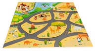 Penová podložka pre deti puzzle safari 9el 93x93cm