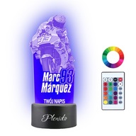 3D LED nočná lampa Marc Marquez Darčekové gravírovanie 3D LED nočná lampa Marc Marquez Darčekové gravírovanie