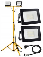 Halogénový LED reflektor 2x 30W + statív a kábel Halogénový LED reflektor 2x 30W + statív a kábel
